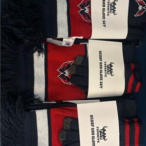 Red and Black Scarf and Glove Set capitals